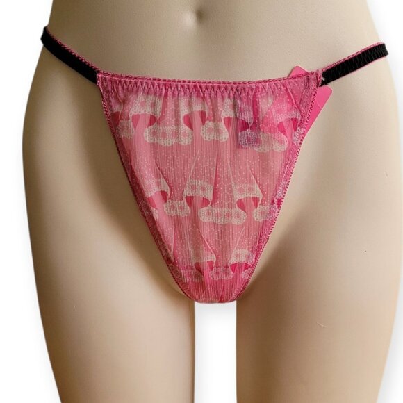 Chiffon Pink Betsey Johnson Nightgown & Thong Set NWT size L dollcore coquette - Picture 6 of 15